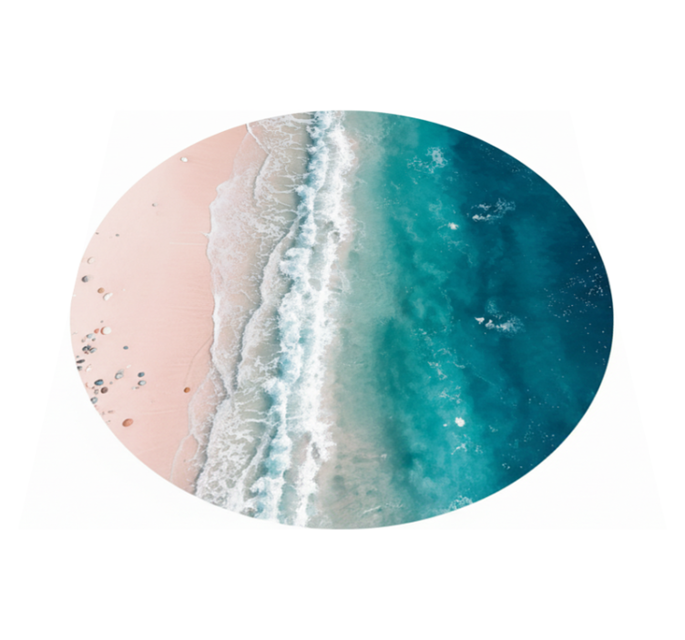 Tappeto in vinile soggiorno il ciclo della spiaggia - TenStickers