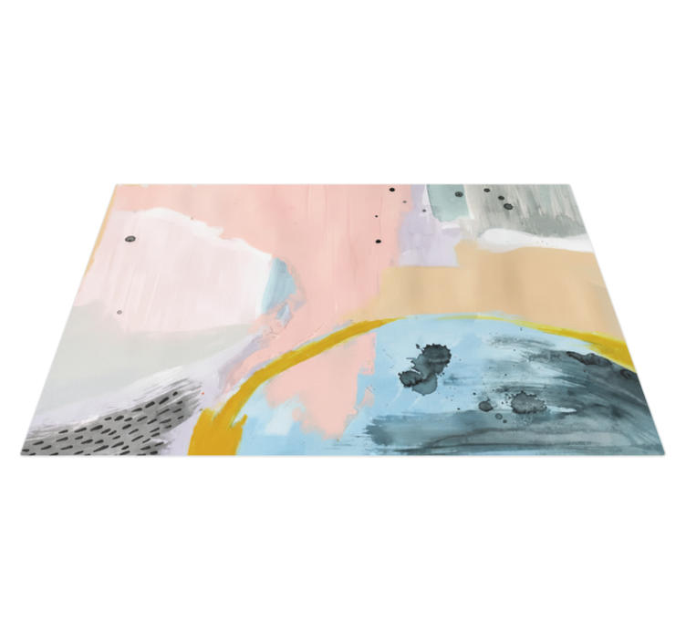 Tappeto in vinile soggiorno arte colorata - TenStickers