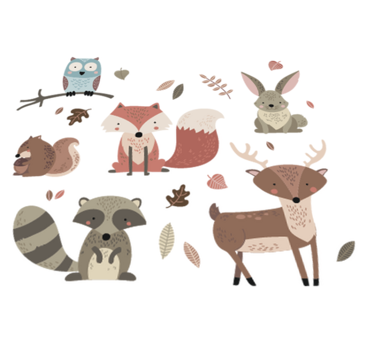 Tappeto vinile animali stile autunnale - TenStickers