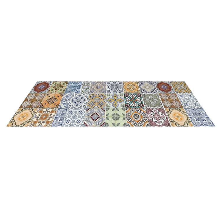 Tappeto pvc cucina patchwork mediterraneo eclettico - TenStickers