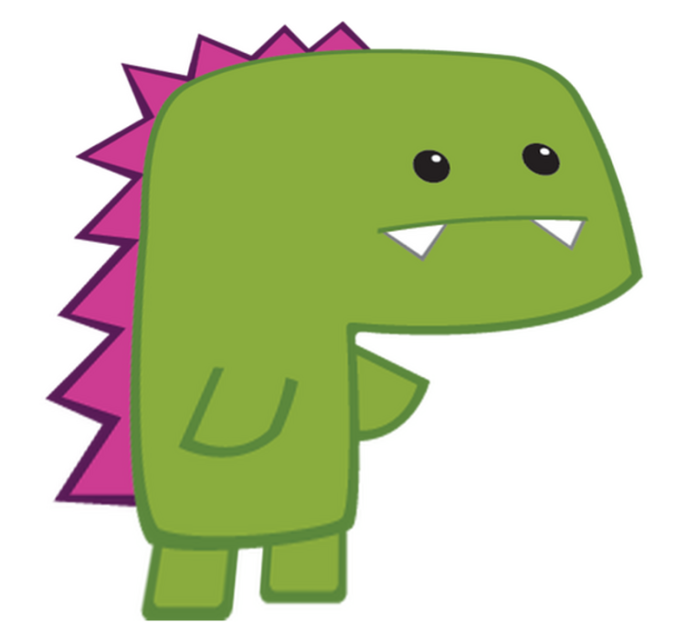 Tappeto vinile animali dinosauro verde - TenStickers