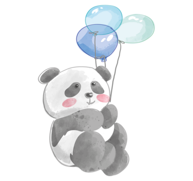 Tappeto vinile animali baby banda con tre palloncini - TenStickers