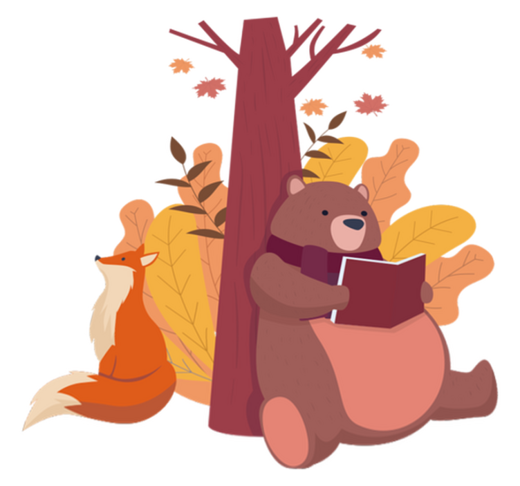 Tappeto vinile animali albero con animali - TenStickers