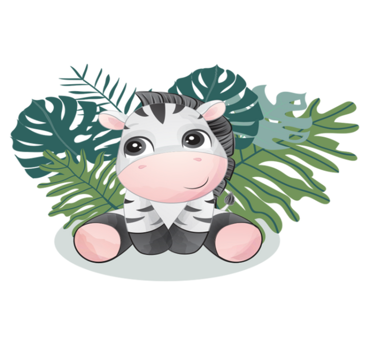 Tappeto vinile animali zebra della savana - TenStickers