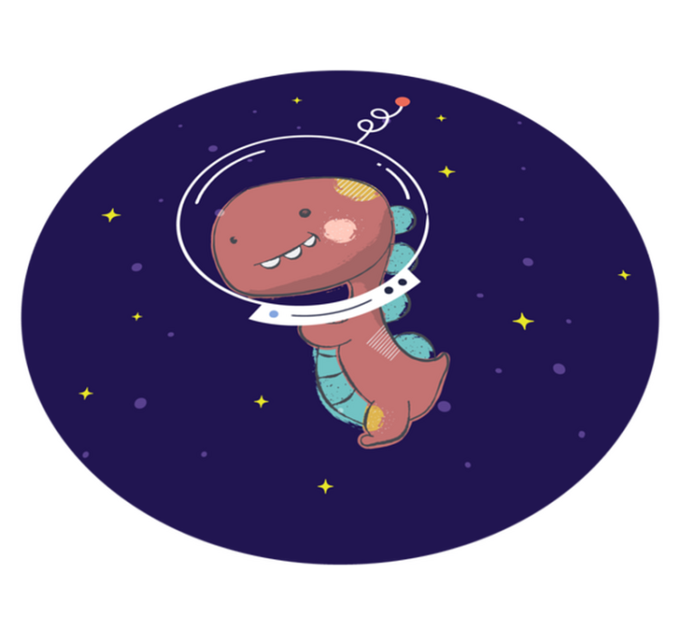 Tappeto vinile animali t-rex spaziale - TenStickers