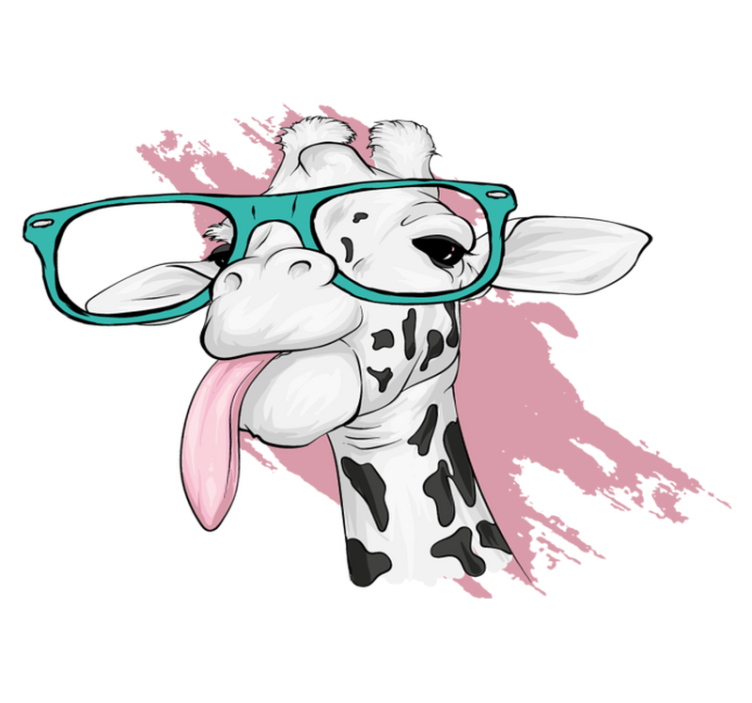 Tappeto vinile animali gocce di giraffe - TenStickers