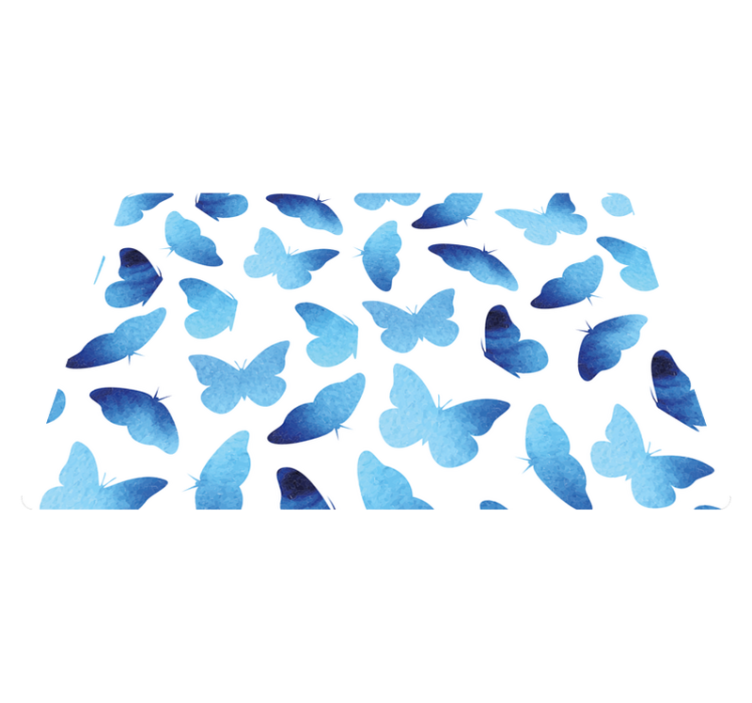 Tappeto vinile animali farfalle dipinte - TenStickers