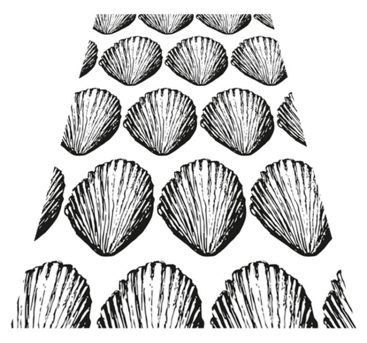 Tappeto vinile animali motivo conchiglie retrò - TenStickers