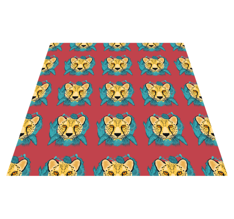 Tappeto vinile animali grafica leopardata orientale - TenStickers