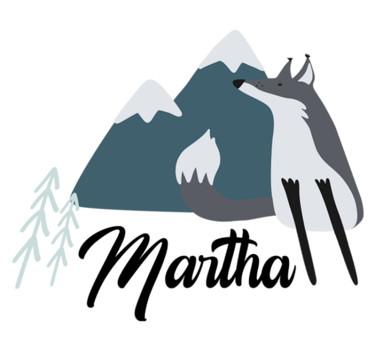 Tappeto vinile animali volpe artica personalizzata - TenStickers