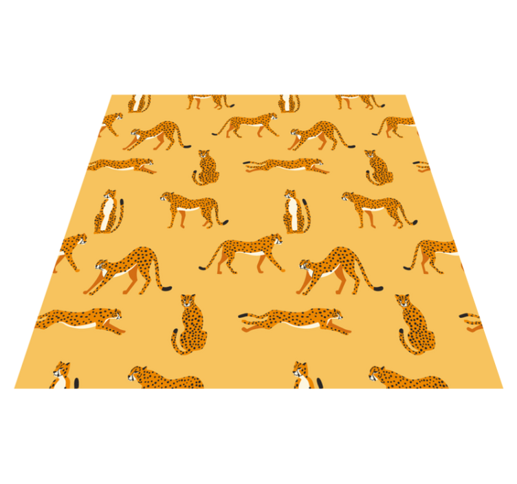 Tappeto vinile animali gialli leopardati grafici - TenStickers