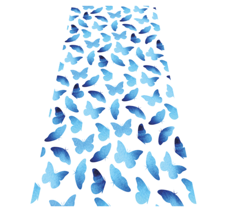 Tappeto vinile animali farfalle dipinte - TenStickers