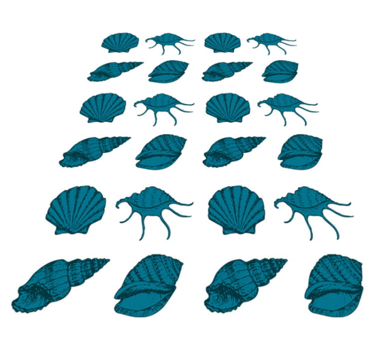 Tappeto vinile animali con conchiglie marine - TenStickers