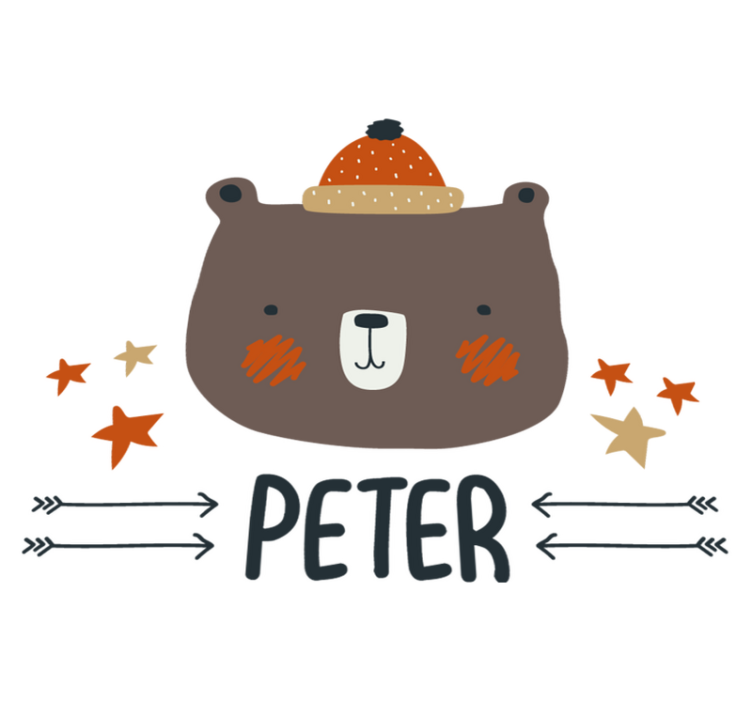 Tappeto vinile animali orso nordico personalizzato - TenStickers