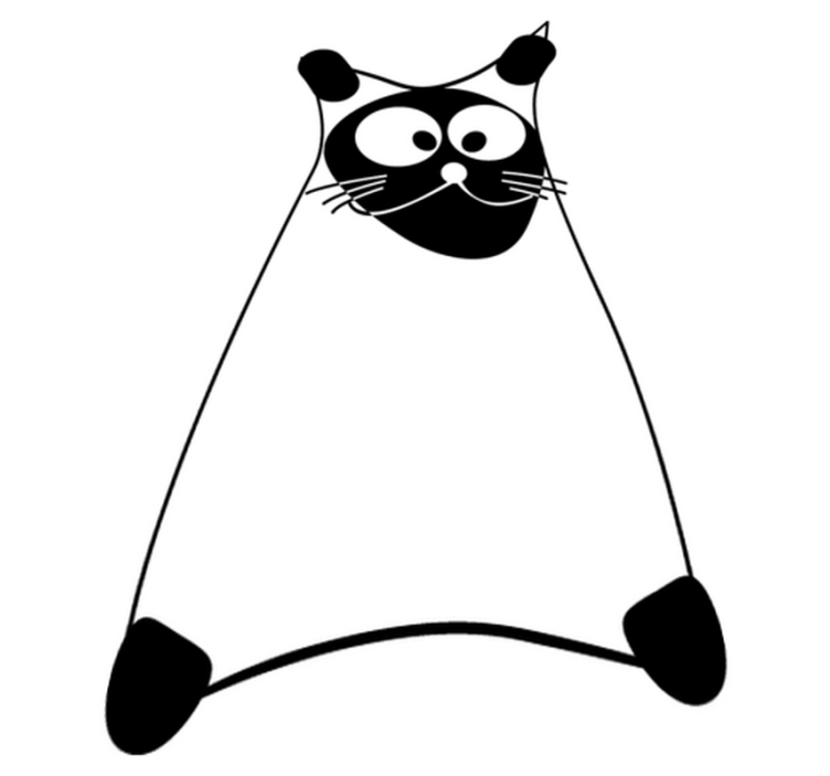 Tappeto vinile animali contorno monocolore originale - TenStickers