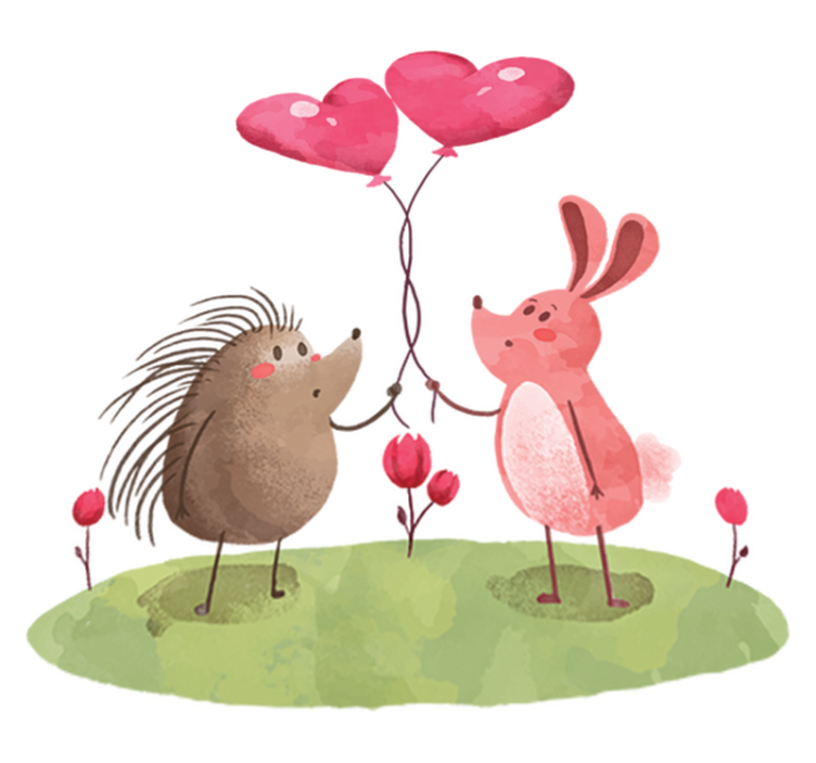 Tappeto vinile animali compagni animali adorabili - TenStickers