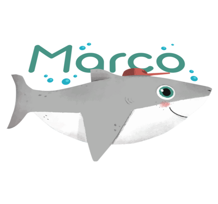 Tappeto vinile animali squalo giocoso - TenStickers