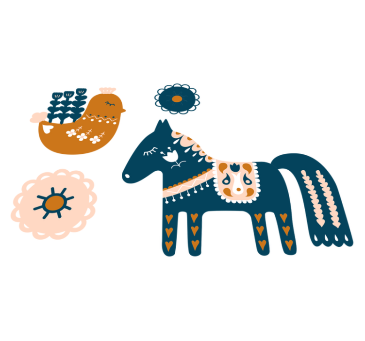 Tappeto vinile animali animali popolari colorati - TenStickers