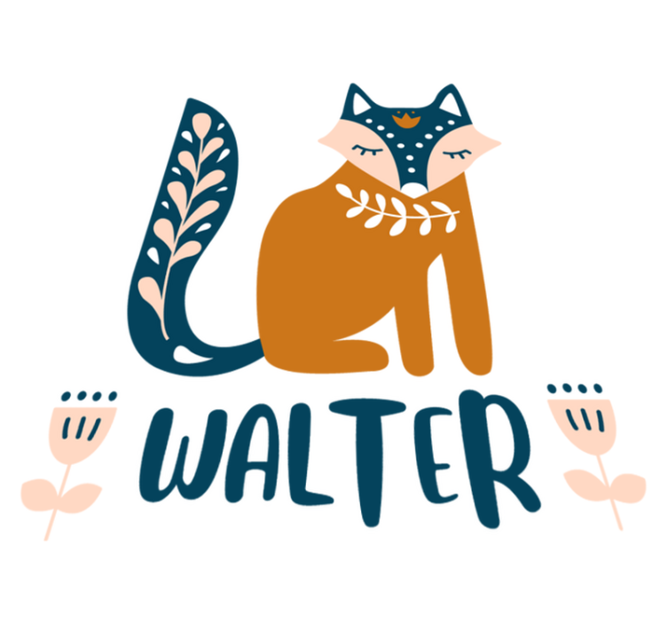 Tappeto vinile animali illustrazione volpe - TenStickers