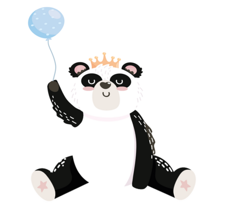 Tappeto vinile animali palloncino panda adorabile - TenStickers
