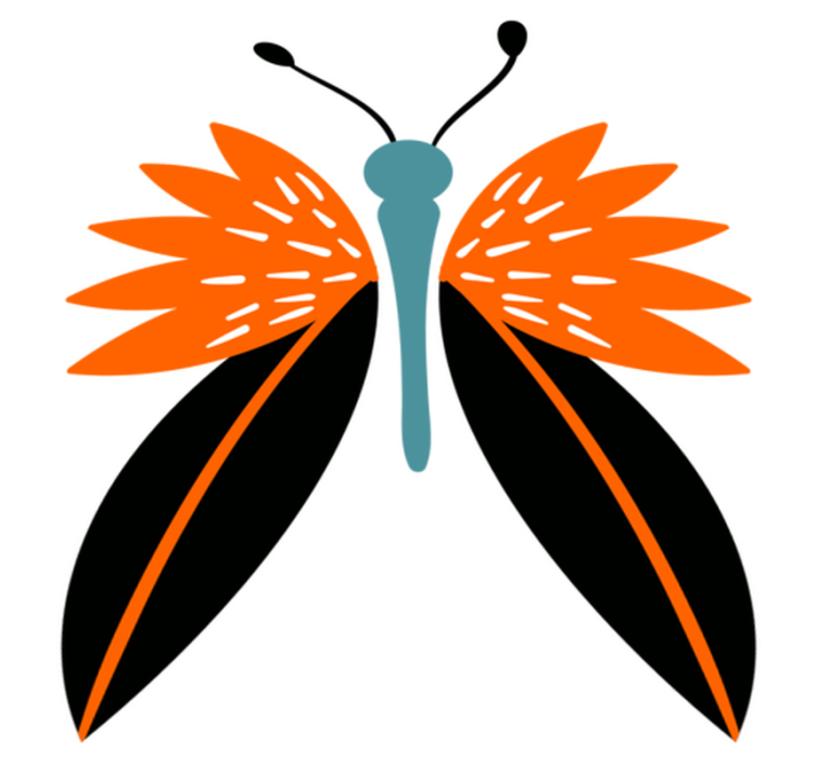 Tappeto vinile animali farfalla colorata - TenStickers