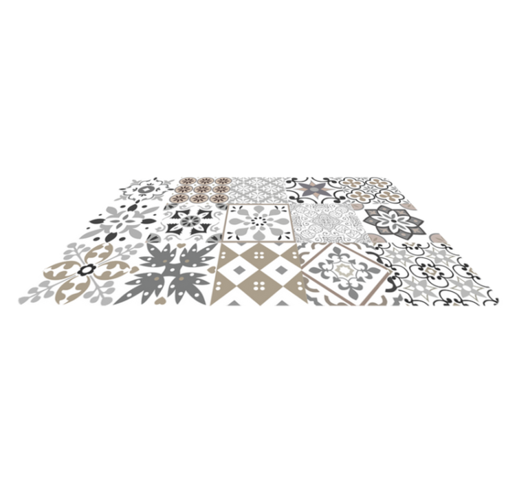 Tappeto pvc cucina mosaico geometrico - TenStickers