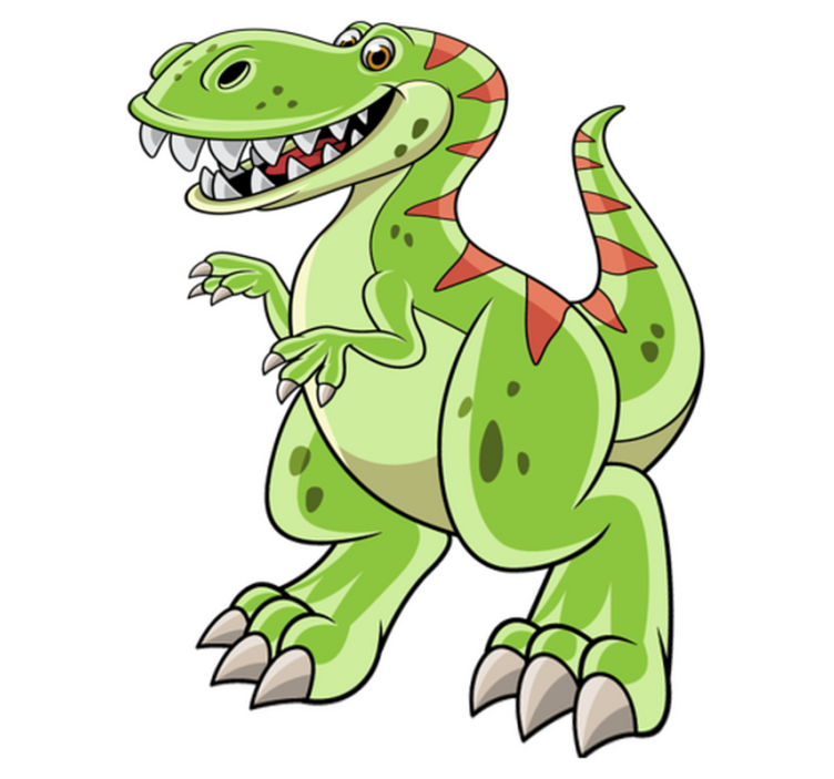 Tappeto vinile animali t-rex cartone animato - TenStickers