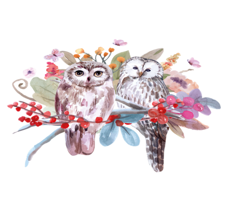 Tappeto vinile animali gufo nella natura - TenStickers