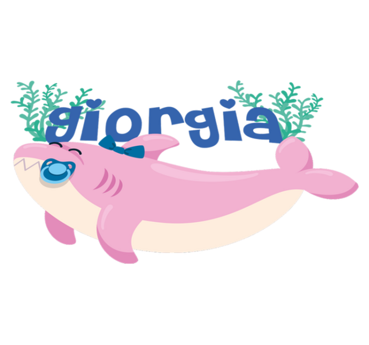 Tappeto vinile animali design squalo felice - TenStickers