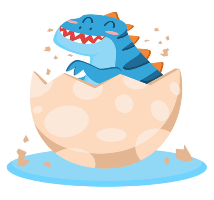 Tappeto vinile animali piccolo dinosauro felice - TenStickers