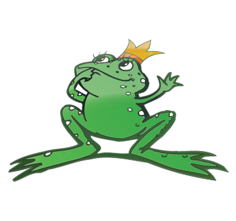 Tappeto vinile animali rana regina - TenStickers