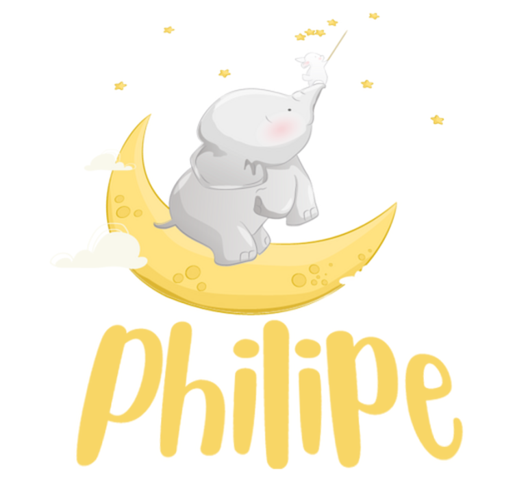 Tappeto vinile animali elefante e coniglio personalizzabile - TenStickers