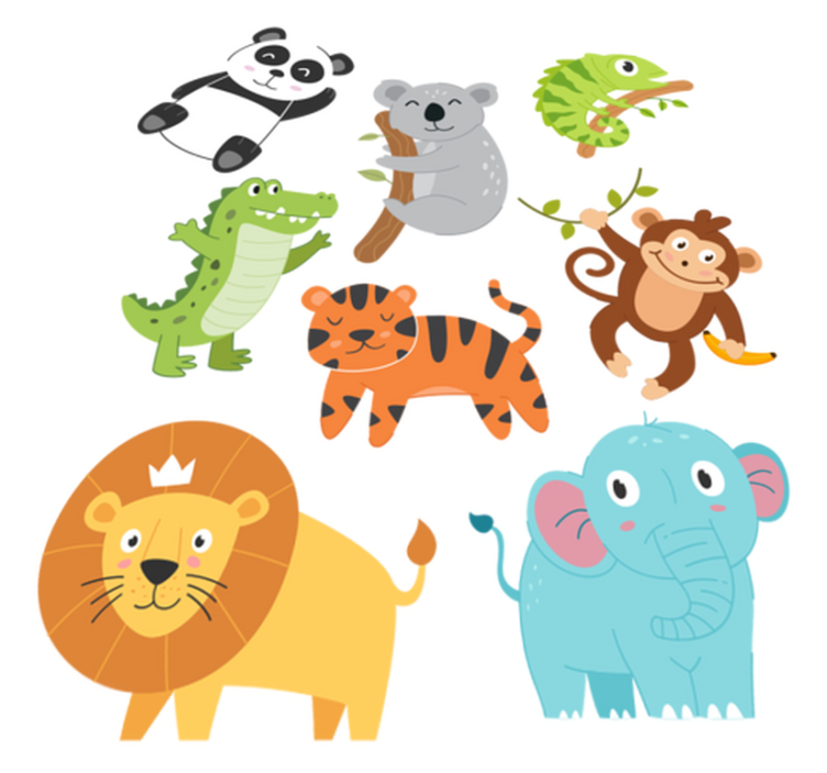 Tappeto vinile animali disegnati a mano autunnali - TenStickers