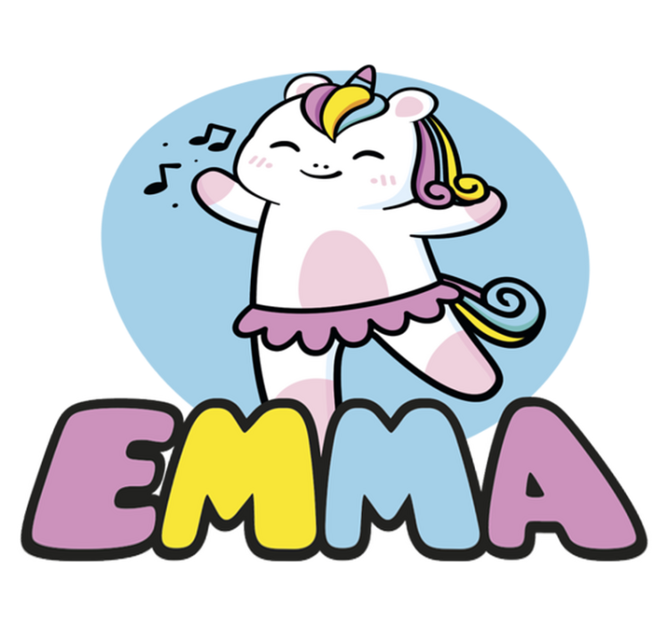 Tappeto vinile animali ballerina unicorno - TenStickers