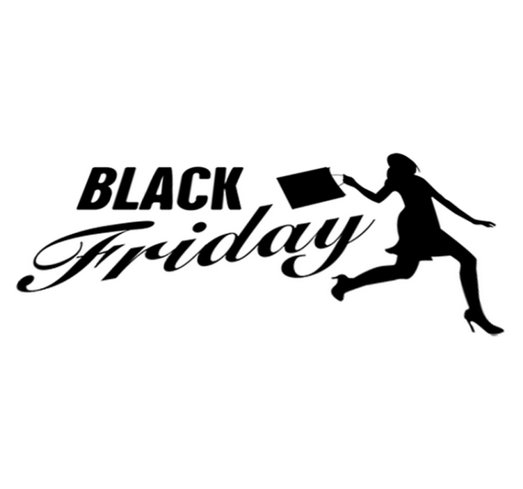 Tappeto vinile black friday shopping donna - TenStickers