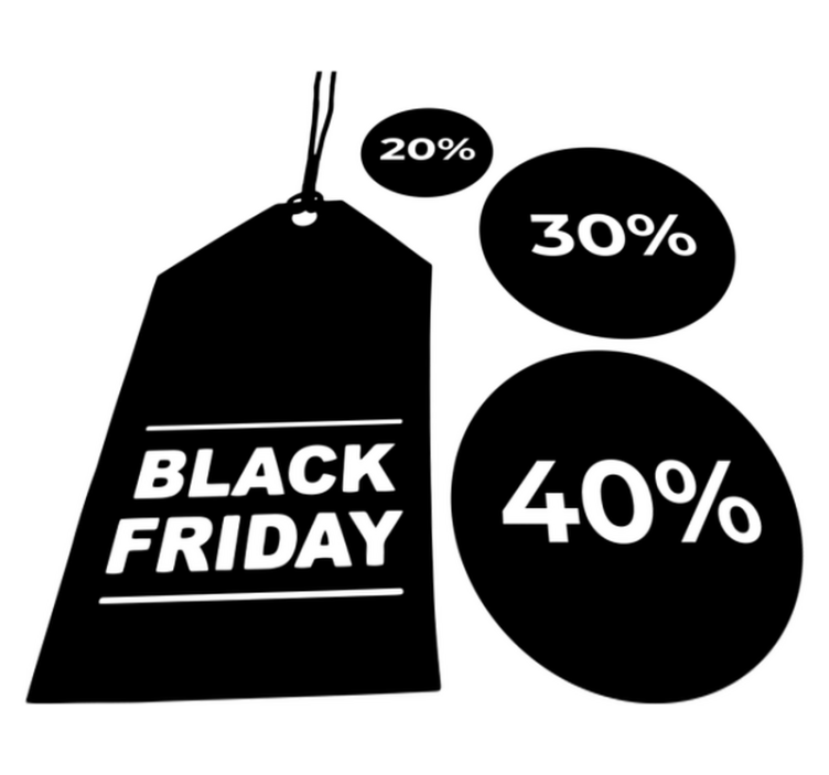 Tappeto vinile black friday set di 3 personalizzabili - TenStickers