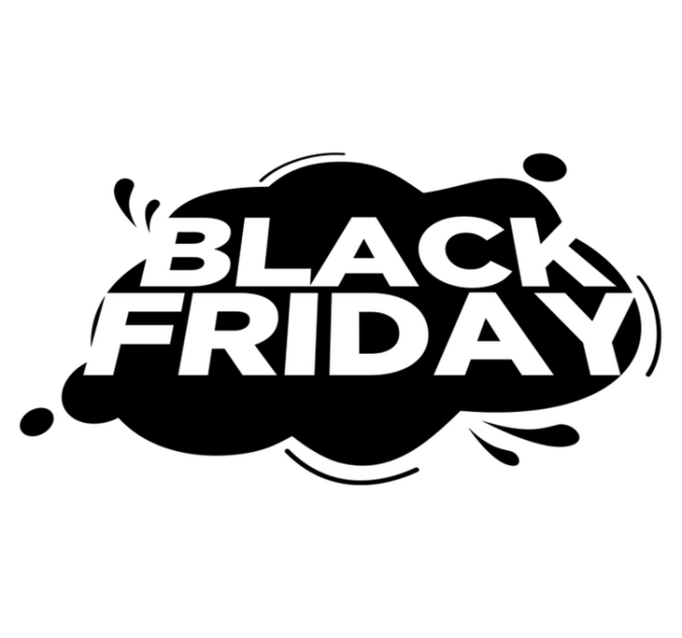 Tappeto vinile black friday schizzi di vernice - TenStickers