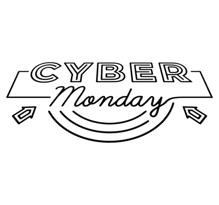 Tappeto vinile black friday frecce cyber monday - TenStickers