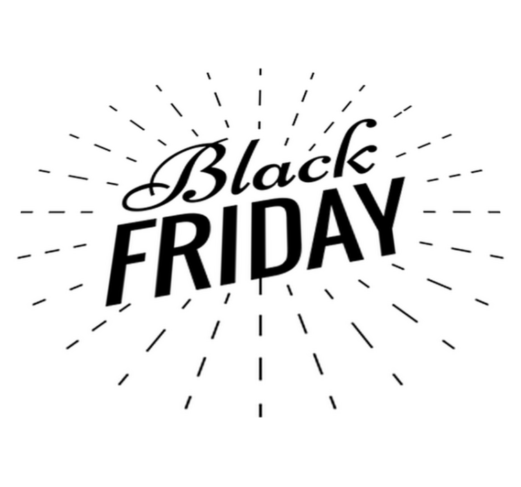 Tappeto vinile black friday testo calligrafico scintillante - TenStickers