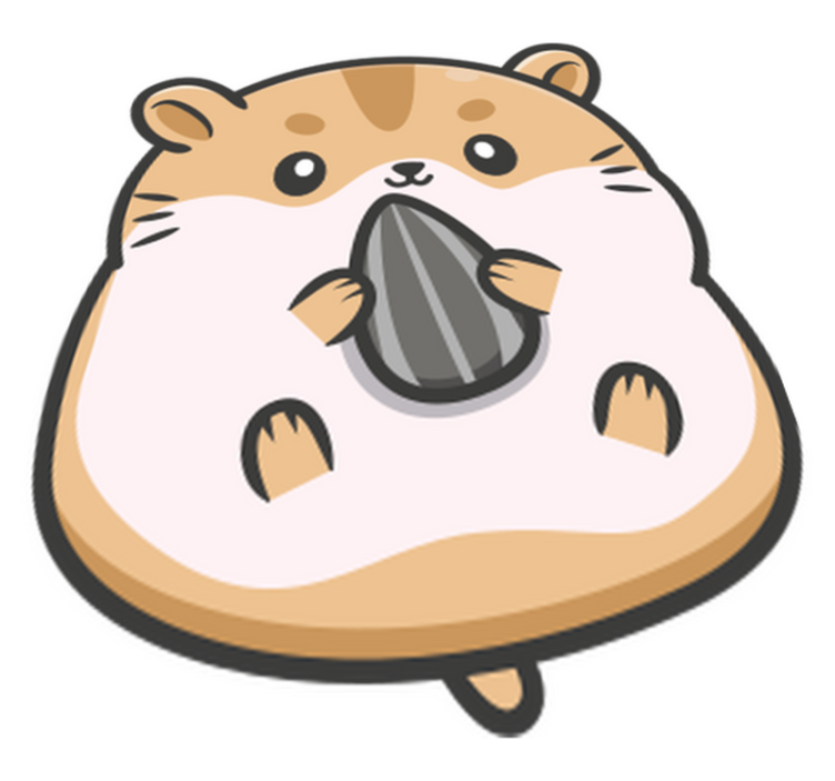 Tappeto vinile animali grafica di criceto carino - TenStickers