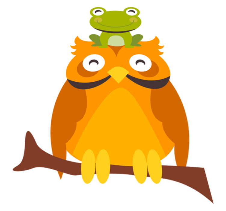 Tappeto vinile animali personaggi animali fantasiosi - TenStickers