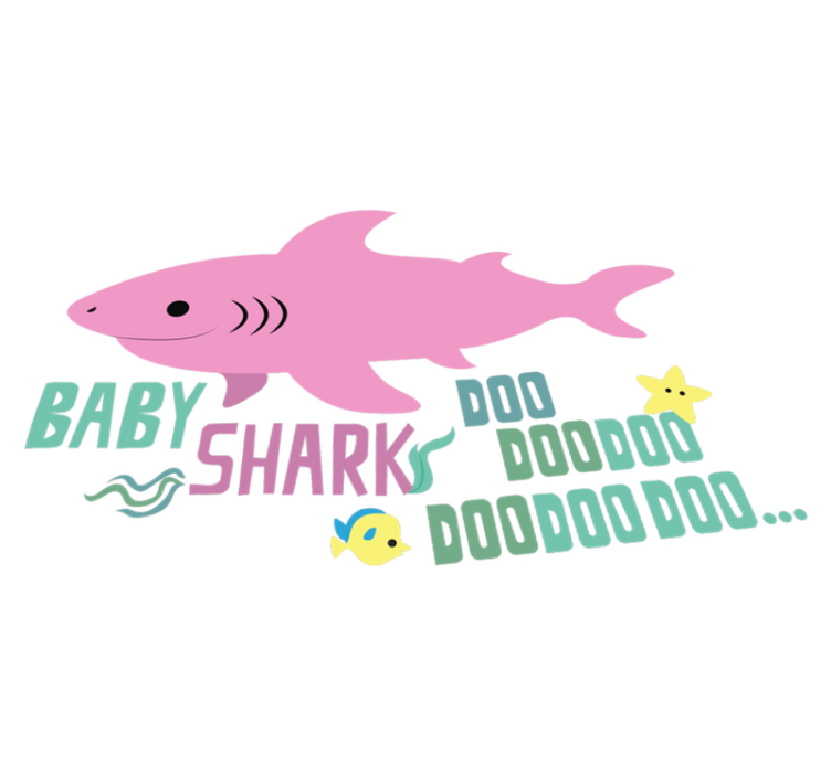Tappeto vinile animali testi della canzone baby shark - TenStickers
