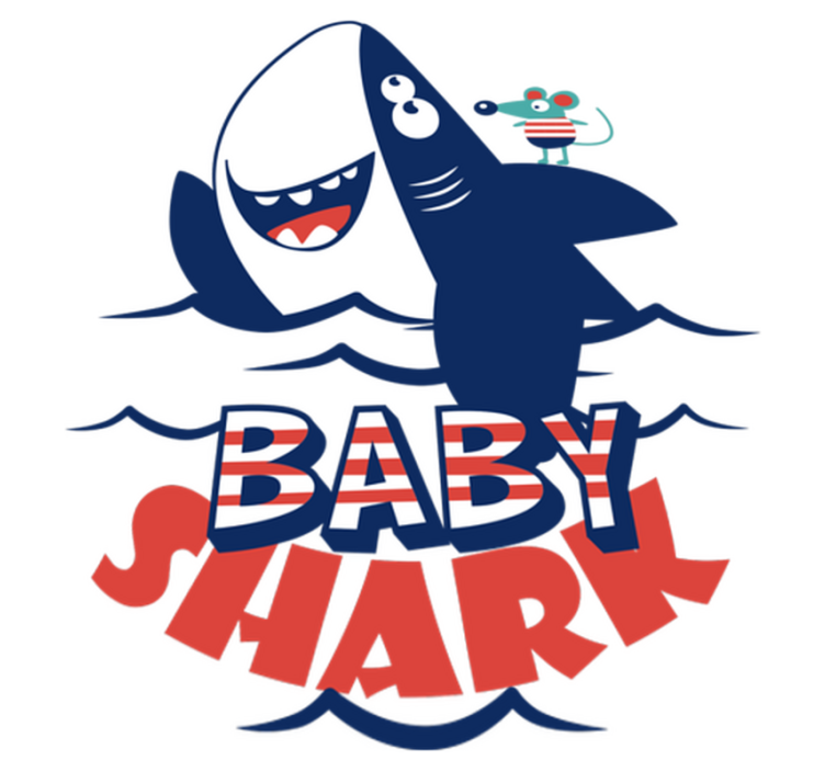 Tappeto vinile animali squalo felice - TenStickers