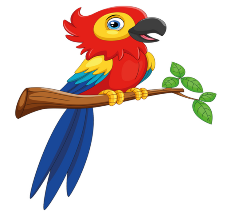 Tappeto vinile animali pappagallo colorato - TenStickers