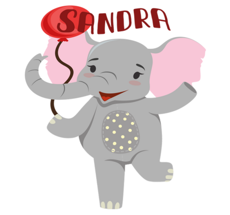 Tappeto vinile animali elefante e palloncino - TenStickers