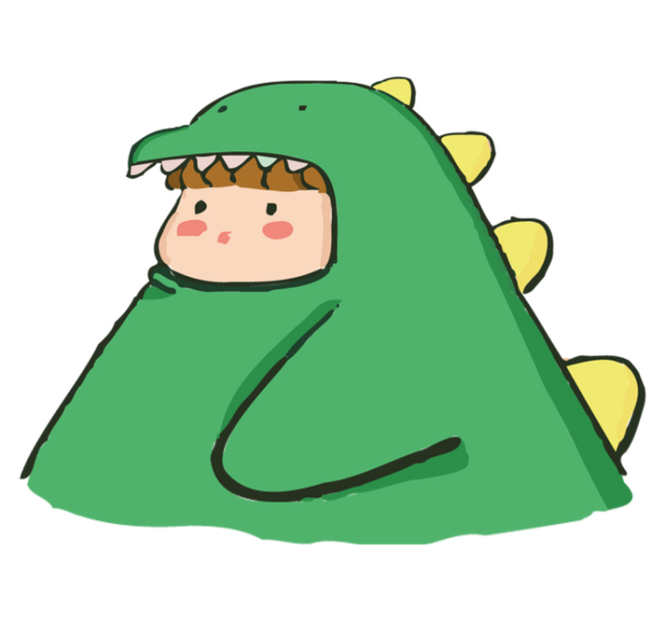 Tappeto vinile animali umano in costume da dinosauro - TenStickers