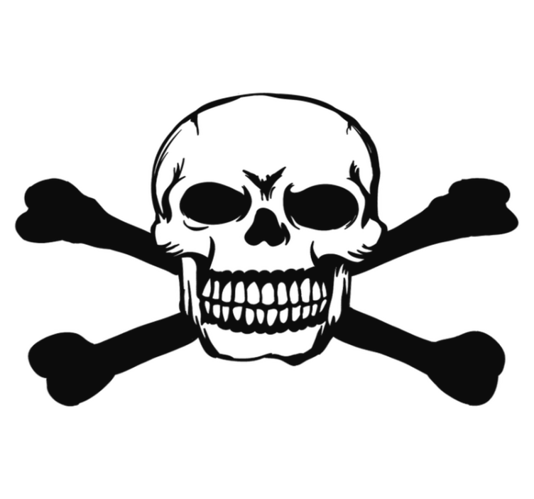 Tappeto vinile halloween cranio per auto - TenStickers