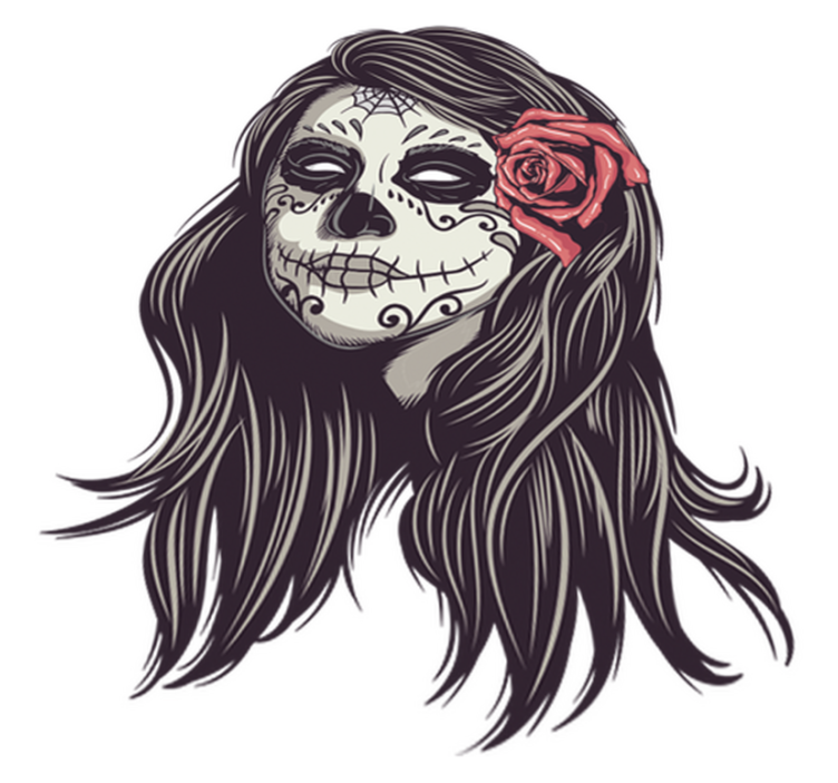 Tappeto vinile halloween ragazza del giorno dei morti - TenStickers