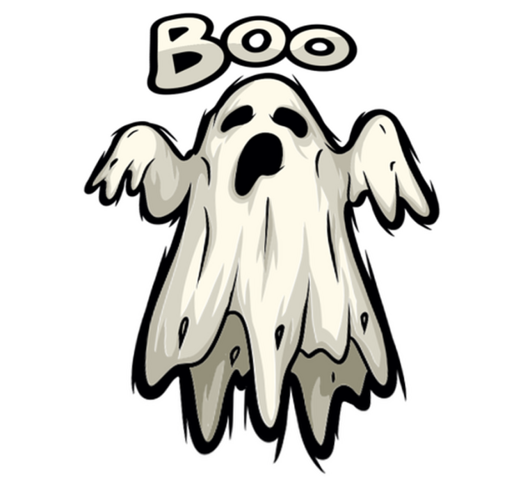 Tappeto vinile halloween figura fantasma boo - TenStickers