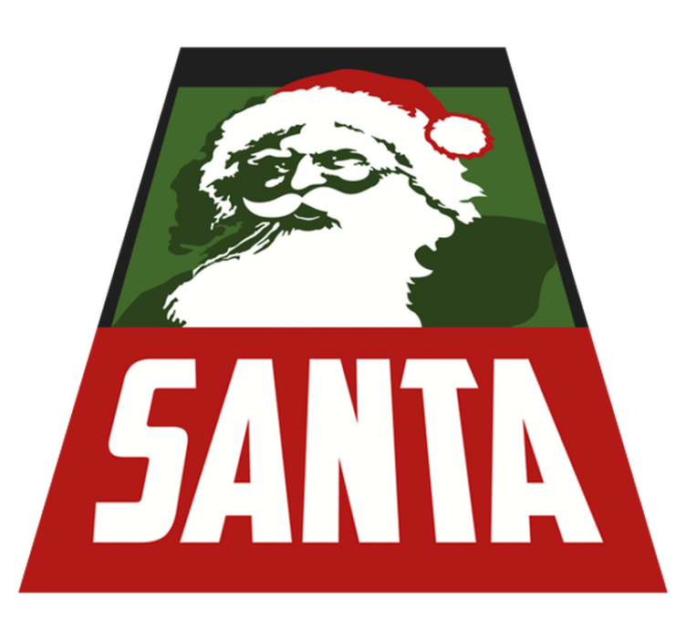 Tappeto vinile natale babbo natale realistico - TenStickers